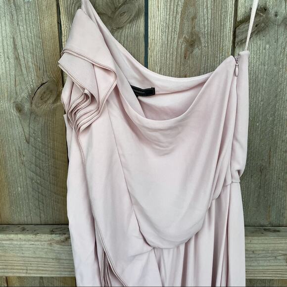 BCBGMAXAZRIA Joyce One-Shoulder Evening Maxi Dress Formal Gown Lavender Mist NWT - Picture 4 of 10